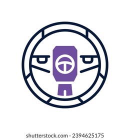 Lenksymbol. Vektorsymbol mit zwei Tönen für Ihre Website, Ihr Handy, Ihre Präsentation und Ihr Logo-Design.