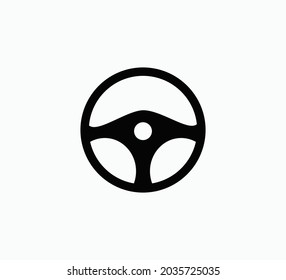 Steering icon vector logo design template