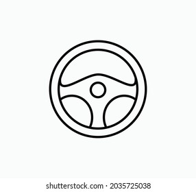 Steering icon vector logo design template