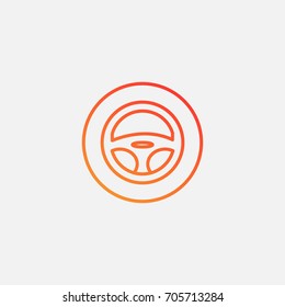 Steering icon.gradient illustration isolated vector sign symbol