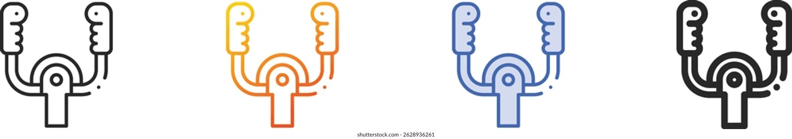 steering icon.Thin Linear, Gradient, Blue Stroke and bold Style Design Isolated On White Background