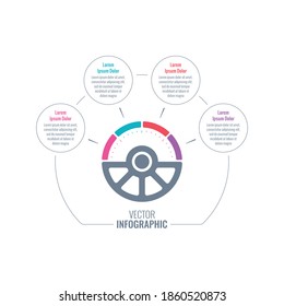 steering information template. annual report, internet, web infographic template. automobile infographic template