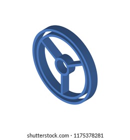 Steering isometric left top view 3D icon