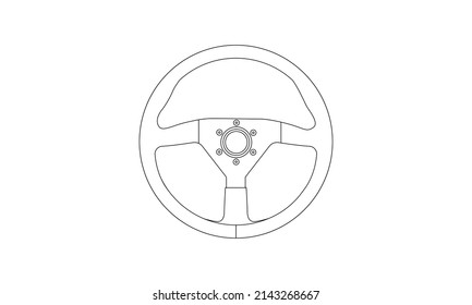 Steering line art vector.  Line Drawing Steering Wheel Illustrations and Vectors. Steering wheel.