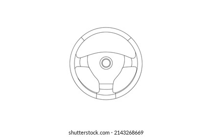 Steering line art vector.  Line Drawing Steering Wheel Illustrations and Vectors. Steering wheel.