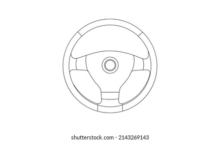 Steering line art vector.  Line Drawing Steering Wheel Illustrations and Vectors. Steering wheel.