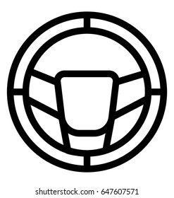 Steering Line Vector Icon