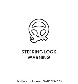 Um símbolo indicador de bloqueio da direção.