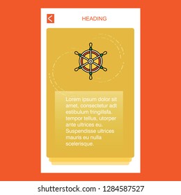 Steering  mobile vertical banner design design. Vector