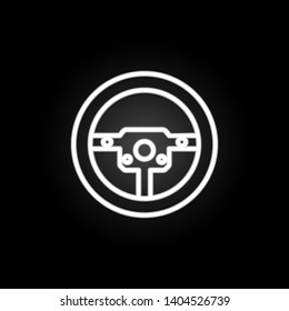 steering neon icon. Elements of motor sports set. Simple icon for websites, web design, mobile app, info graphics