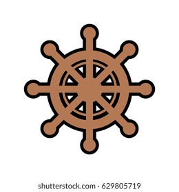 Steering ship boat