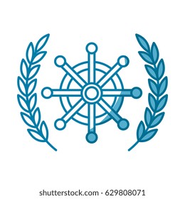 Steering ship boat