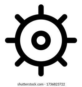 steering ship control icon vector for web and app