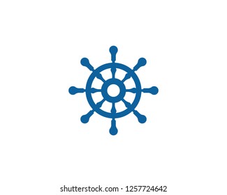 Steering ship icon illustration