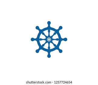 Steering ship icon illustration
