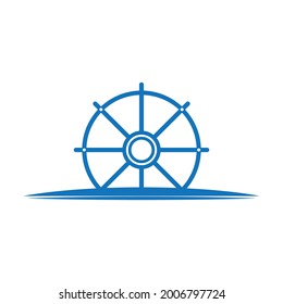 steering ship icon vector illustration template design