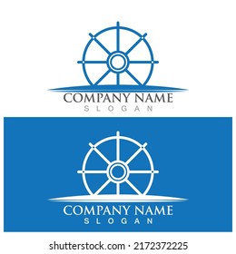 steering ship icon vector illustration template design