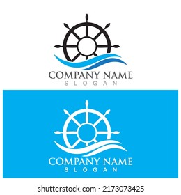 steering ship icon vector illustration template design