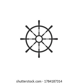 Steering ship illustration vector flat design