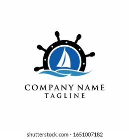 steering the ship sets an elegant simple logo