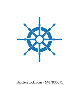 Steering ship symbol vector icon illustration