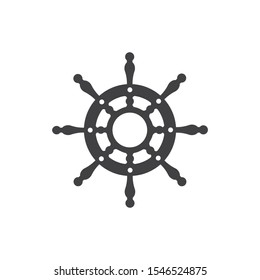 steering ship vector logo icon of nautical maritime design