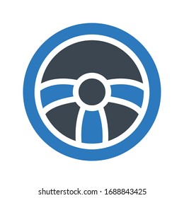 icono de color de glifo vectorial de la dirección  