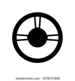 Steering vector icon. Car steering icon with white background eps 10