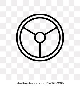 Steering vector icon isolated on transparent background, Steering logo concept