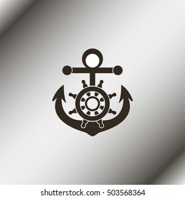 Steering Wheel and Anchor.