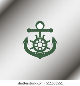 Steering Wheel and Anchor.