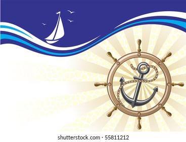 Steering wheel and anchor