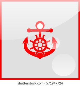 Steering Wheel and Anchor.