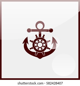 Steering Wheel and Anchor.