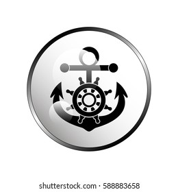 Steering Wheel and Anchor.