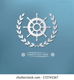 Steering wheel badge symbol,vector