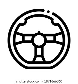 vector de icono negro del volante de dirección. señal del volante. ilustración de símbolo aislado