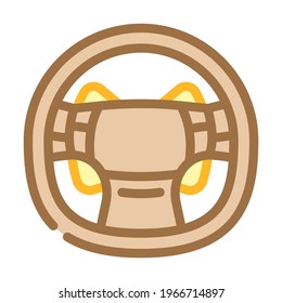 steering wheel car color icon vector. steering wheel car sign. isolated symbol illustration