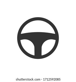 Steering wheel car isolated on a white background. Vector illustration