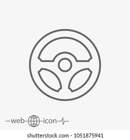 steering wheel car vector icon