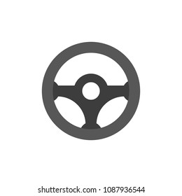 steering wheel car vector icon
