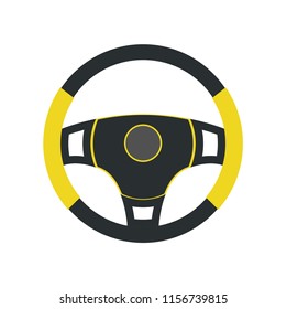 Steering wheel. Car. Vector illustration. EPS 10.