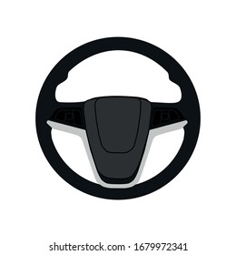 steering wheel to the car. vector illustration