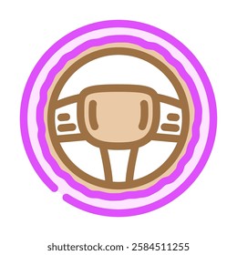 steering wheel cover accessory color icon vector. steering wheel cover accessory sign. isolated symbol illustration