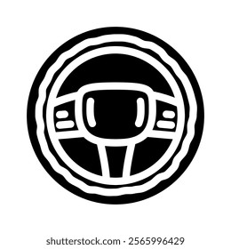 steering wheel cover accessory glyph icon vector. steering wheel cover accessory sign. isolated symbol illustration