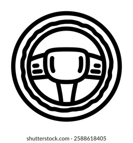 steering wheel cover accessory line icon vector. steering wheel cover accessory sign. isolated contour symbol black illustration