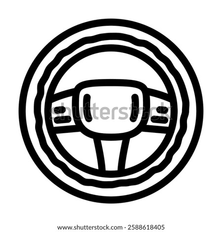 steering wheel cover accessory line icon vector. steering wheel cover accessory sign. isolated contour symbol black illustration