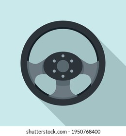 Icono del equipo de la rueda de dirección. Ilustración plana del icono vectorial del equipo de la rueda de dirección para el diseño web