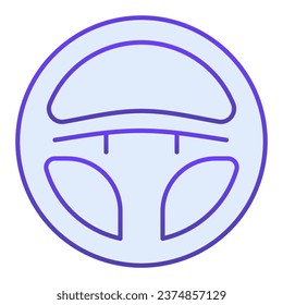 Steering wheel flat icon. Automobile steering wheel blue icons in trendy flat style. Car drive part gradient style design, designed for web and app. Eps 10