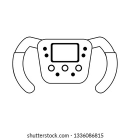 Steering wheel formula 1 black and white